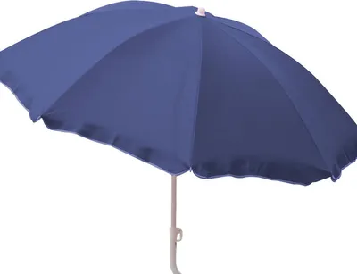 Produktbild von Strandschirm knickbar ca. 160 cm aus Polyester mit UV-Schutz und Mast
