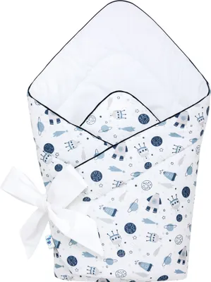 Produktbild von Pepi Babyhörnchen Einschlagdecke - 75×75 cm 100% Baumwolle  - Babydecke Wickeldecke Babynest - Magic Space