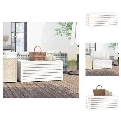 Produktbild von vidaXL Gartenbox Weiß 101x50,5x46,5 cm Massivholz Kiefer - Gartenboxen