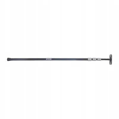 A Ryobi telescopic pole for a laser level is shown horizontally against a white background.