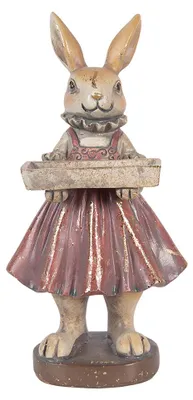 Obrázok produktu pre Clayre & Eef Dekoratívna figúrka zajac 10x8x20 cm béžová plastová