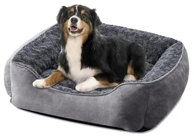 Image de Panier pour chien, lavable, gris, taille XXL, 106x80x23 cm