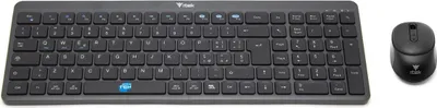Produktbild von itek DEC WS01, Volle Größe (100%), Kabellos, RF Wireless + Bluetooth, QWERTY, Schwarz, Grau, Maus enthalten
