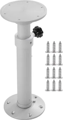 Productafbeelding van Verstelbare tafelpoten, hoogte 445-685 mm, telescopisch, gemaakt van geanodiseerd aluminium, mat zilver, geschikt voor campers, jachten en woonwagens