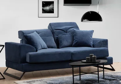 Obrázek produktu pro Hanah Home, Frido- ARE1523, námořnická modrá, rozkládací pohovka, rám: Buková dřevotříska / dřevotříska