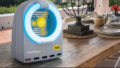 Zdjęcie produktu dla Lampa owadobójcza wiatrakowa 32W 180m2 UV gastronomiczna dwie prędkości na komary muchy osy MO EL