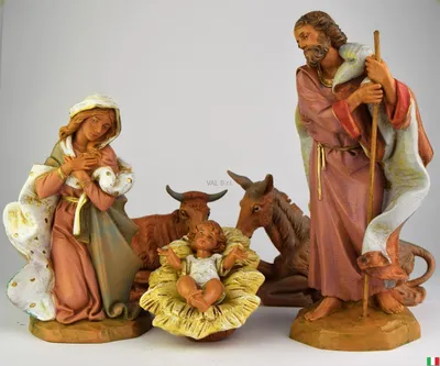 Produktbild von 5 handbemalte Figuren für die Weihnachtskrippe, 19 cm