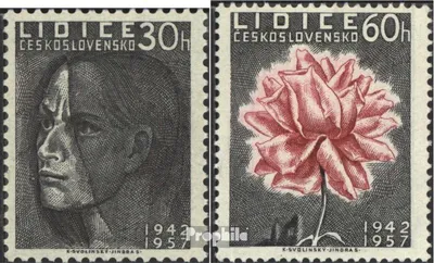 Produktbild von Briefmarken Tschechoslowakei 1957 Mi 1030-1031 (kompl.Ausg.) postfrisch Lidice