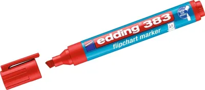 Produktbild von Flipchartmarker edding 383 nachfüllbar 1-5mm rot Packung mit 10 Stück