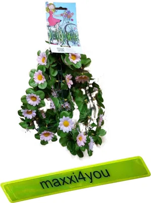 Produktbild von Fahrradgirlande Blumengirlande 120 cm Sonnenblume in pink inkl. maxxi4you Reflexband