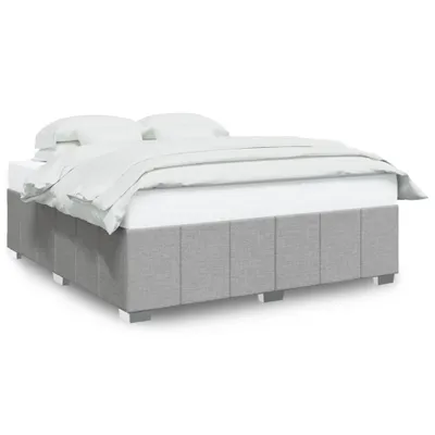 Produktbild von Bettgestell ohne Matratze Hellgrau 180x200 cm Stoff