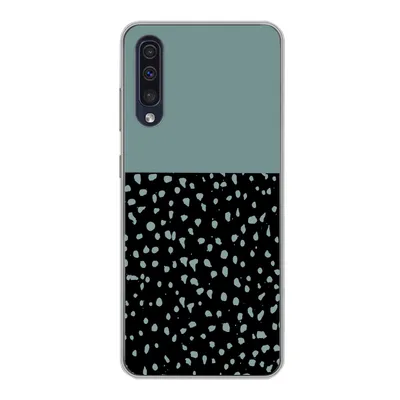 Produktbild von MuchoWow® Handyhülle Schutzhülle Hülle für Samsung Galaxy A30s Polka dots - Grün - Schwarz Silikon Softcase Handy Hülle - Karteninhaber