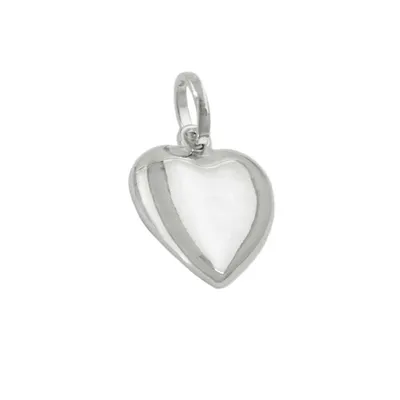 Produktbild von Anhänger 10mm Herz rhodiniert Silber 925 silber 10mm