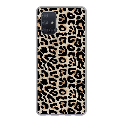 Produktbild von MuchoWow® Handyhülle Schutzhülle Hülle für Samsung Galaxy A51 Pantherdruck - Braun - Luxus Silikon Softcase Handy Hülle - Schutzabdeckung
