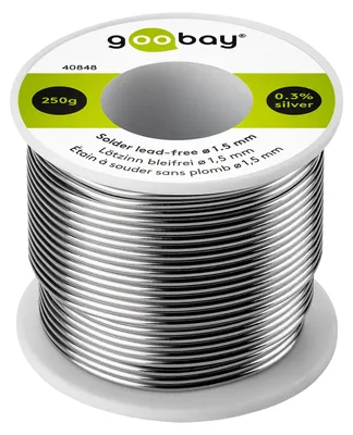 Produktbild von goobay Lötzinn, bleifrei, ø1,50mm, 250g Rolle