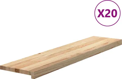 Produktbild von vidaXL Treppenstufen 20 Stk. Unbehandelt 110x30x2 cm Massivholz Eiche