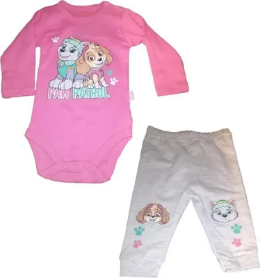 Produktbild von Baby-Set für Mädchen – Body und Hose Motiv PAW Patrol "Skye & Everest", 68