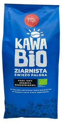 KAWA ZIARNISTA BEZKOFEINOWA ARABICA 100 % PERU BIO 1 kg - QUBA CAFFE