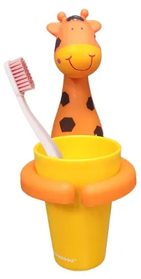 Produktbild von Elzusha – Wandhalterung für Zahnbürsten mit Becher, geeignet für Kinder