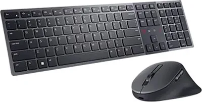 Produktbild von DELL Pro Premium Collaboration-Tastatur und -Maus – KM900 - US international (QWERTY), Kabellos, RF Wireless + Bluetooth, Scherenschalter, QWERTY, Graphit, Maus enthalten