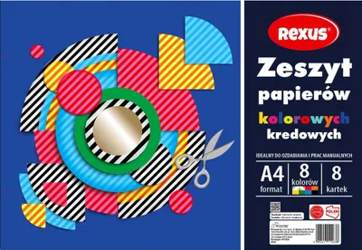 Obrázek produktu pro Sešit barevného křídového papíru A4, 8 listů