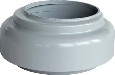 Produktbild von INEFA Verbindungsstück Fallrohr zu Abfluss, PVC DN85 / 85mm Grau Zubehör Fallrohr Kunststoff, einfache Steckmontage,  Germany