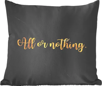 Produktbild von MuchoWow® Zierkissen Sofakissen Wohnzimmer Dekokissen 50x50 cm Zitat - Motivation - Marmor - Gold - Komfort - Sofakissen