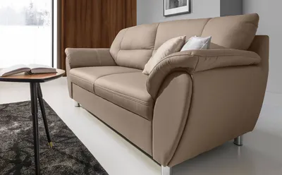 Produktbild von Sofa 3-Sitzer SARAH aus Kunstleder Beige 210x90x87 cm