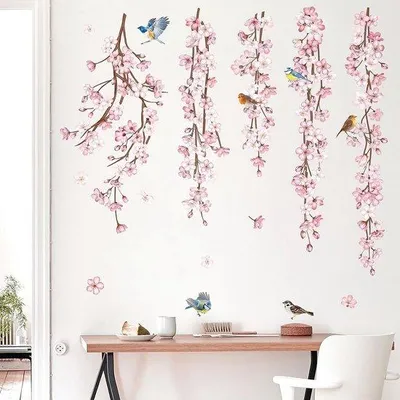 Immagine prodotto di Adesivi murali con fiori di ciliegio per la decorazione delle pareti della camera da letto