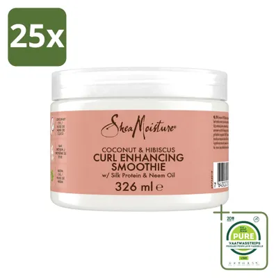 Immagine prodotto di 25 confezioni di SheaMoisture Curl Enhancing Smoothie Coconut & Hibiscus da 326 ml - Confezione grande - 25 pezzi