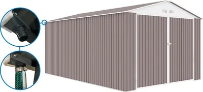 Image de Garage métal "Nevada" - 18,56m² avec gouttière