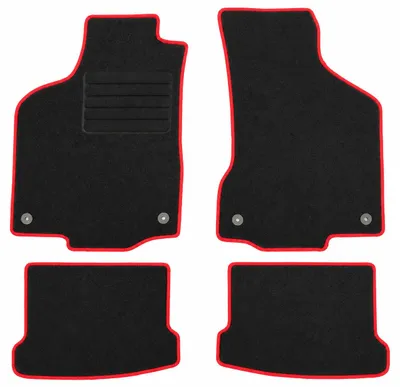 Fußmatten-Set für VW Polo 6N2, 05/2000-10/2001, 4-teilig, Schwarz