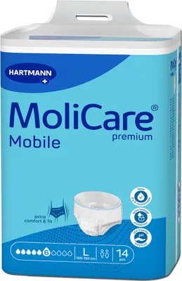 Image de Hartmann Molicare Mobile 6 gouttes Large - 1 paquet de 14 protections