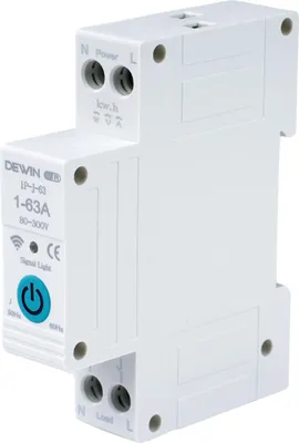 Obrázek produktu pro Tuya WiFi chytrý jistič 1P 63A, monitorování proudu, dálkové ovládání přes aplikaci, montáž na DIN lištu, zařízení pro chytrou domácnost