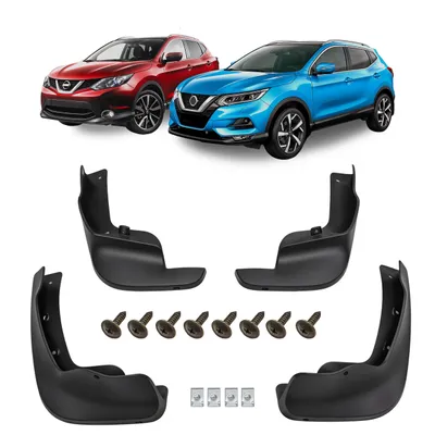 Produktbild von HERSTMOTO Schmutzfänger, 4er-Set Schmutzfänger-Kit Spritzschutz Schmutzfänger mit Befestigungssatz, passend für Nissan Qashqai II J11 2014-2021