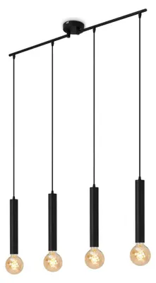 Produktbild von Briloner Leuchten LONGA - Pendelleuchten - 4031045 - Black Steel - 4-flammig - E27 Fassung max. 60 Watt - 85 x 10 x 110 cm