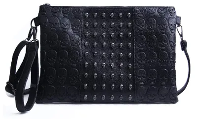 Productafbeelding van Solidchoice - Schoudertas met Skullprint van PolyurethanLeer