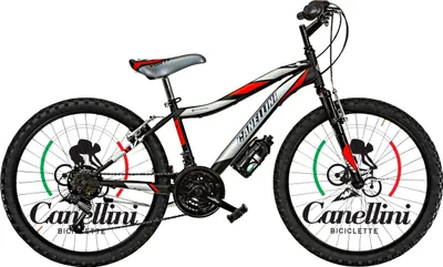 Produktbild von Kinderfahrrad MTB Canellini VORTEX 24" - Schwarz/Rot