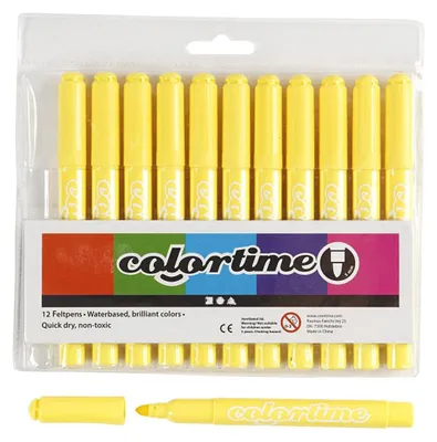 Immagine prodotto di penne a sfera larghezza 5 mm giallo 12 pezzi