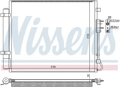 Produktbild von NISSENS 940821 Kondensator Klimaanlage für KIA SORENTO III +Trockner