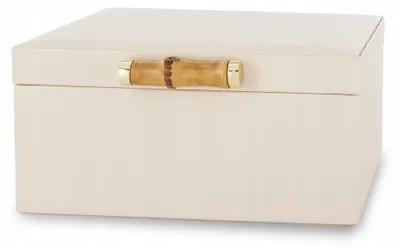 Produktbild von Artpol Schmuckkasten Schmucktruhe Kunstleder Weiß Gold
