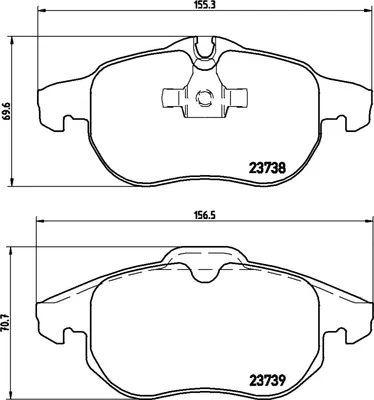 Produktbild von Brembo Bremsbelagsatz, Scheibenbremse Vorderachse P 59 043