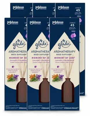 Produktbild von 6 x Glade Aromatherapy Duftstäbchen Moment of Zen - Lavendel und Sandelholz - 80 ml - Vorteilspackung - 6 Stücke