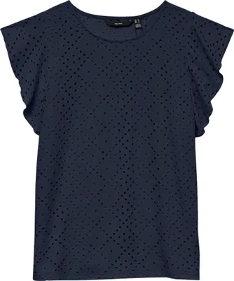 Produktbild von VERO MODA Shirt Bluse mit Lochmuster und Flügelärmeln Größe: XS