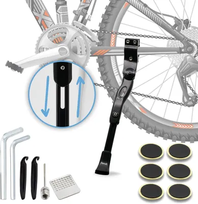 Imagen del producto de Soporte para bicicletas ajustable, para ruedas de 24 a 28 pulgadas, ideal para bicicletas de montaña, bicicletas de carretera y bicicletas de trekking