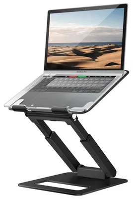 Productafbeelding van Laptopstandaard voor bureau in hoogte verstelbaar, ergonomisch en aluminium