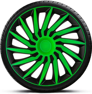 Produktbild von Radkappen Radzierblenden SATZ (4Stück) 16 Zoll KENDO GREEN BLACK Z461042