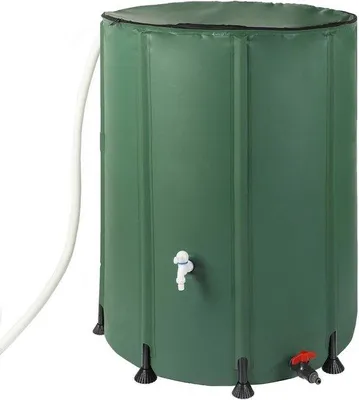 Produktbild von Faltbarer Regenwassertank 80cm 500L dunkelgrün PVC