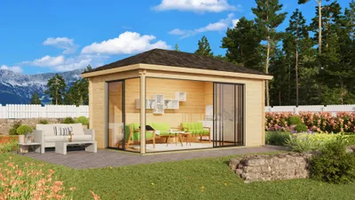 Produktbild von Fjordholz Gartenpavillon Modell Alu 44 C