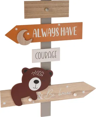 Immagine prodotto di Appendiabiti per bambini in legno BEAR, 52x44cm